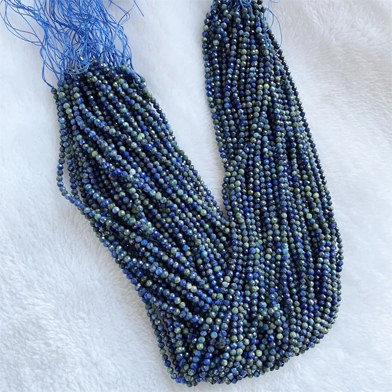 Граненый Феникс лазурит синий бразильский Азурит 3-4 мм настоящий энергетический