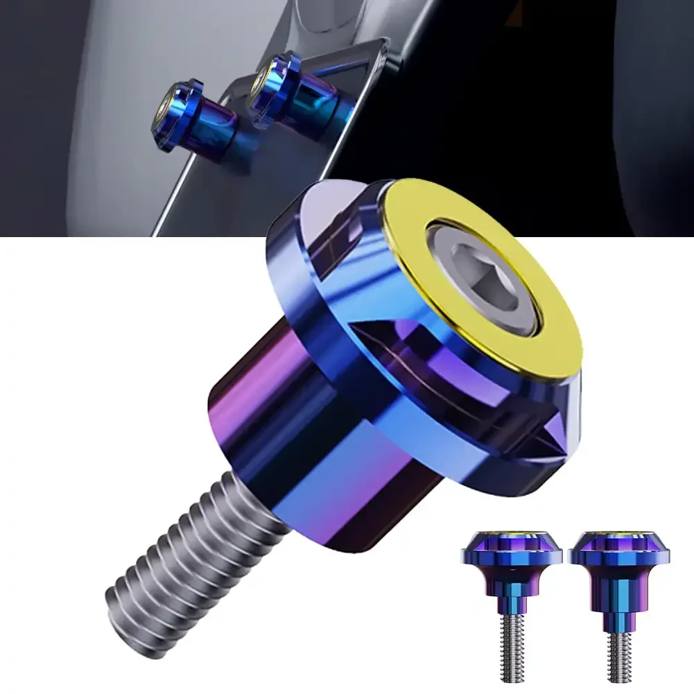 1 шт. винтовая крышка номерного знака мотоцикла с ЧПУ M5/M6 горящая титановая