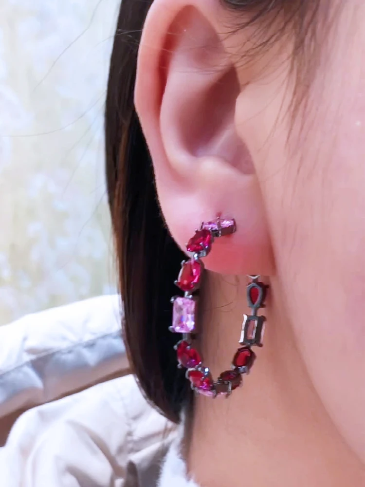 

Soramoore New Elegant Zirconia Gorgeous Round CZ Shiny Earrings Women Fashion Party Daily Boutique Jewelry Valentine's Day Gift