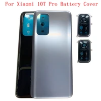 oriiginal battery cover rear door case housing for xiaomi mi 10t pro 5g back cover with camera lens with logo repair parts