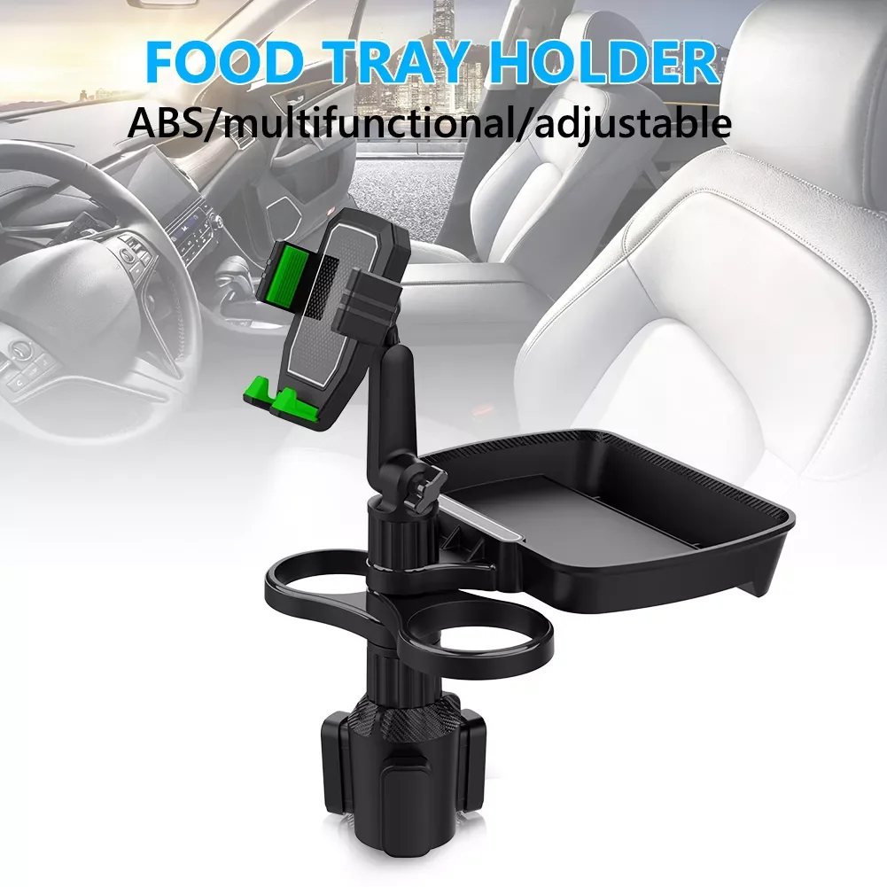 

NEW2023 4 in 1 Car Tray Table 360 Rotating Multifunctional Mount Adjustable Cup Holder Tray Swivel Arm Auto Styling