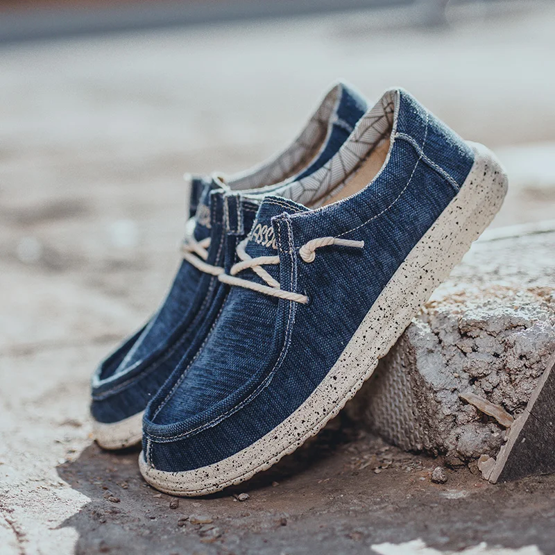 

2022 New Spring Summer Men's Vulcanized Shoes Men's Flat Shoes Soft Comfortable Breathable Canvas Shoes Men's Shoes Big Size 48