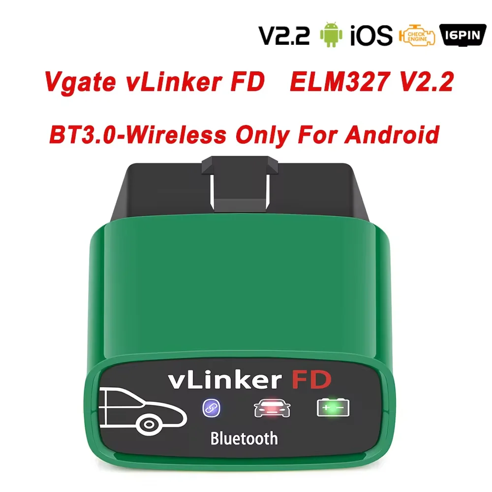 

Vgate vLinker FD+ V2.2 ELM327 Bluetooth 4.0 OBD2 Сканер Для Ford J2534 — Автомобильный Диагностический Инструмент С Поддержко...