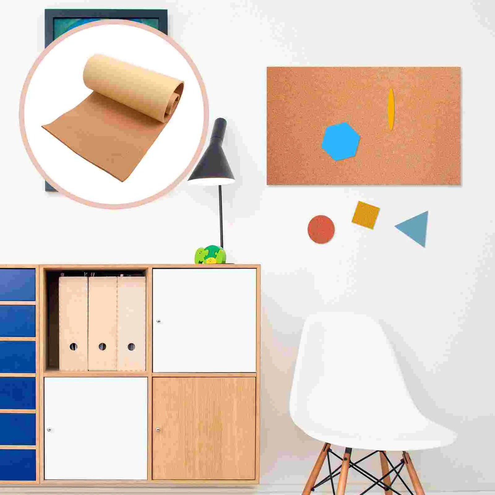 

1 Set of Cork Message Board Cork Bulletin Wall Sticker Practical Notice Board
