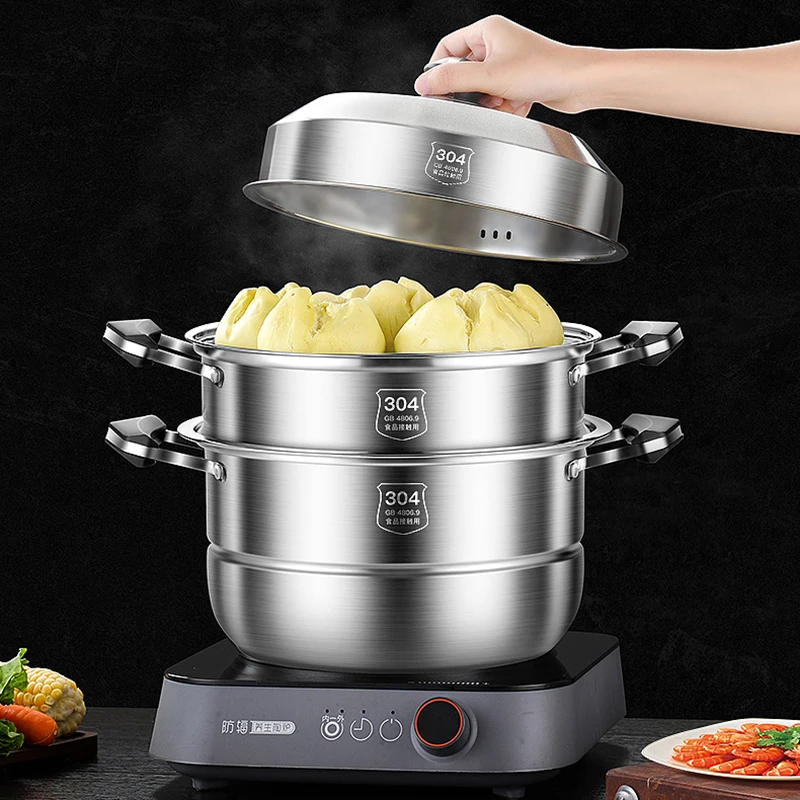 Пароварка из нержавеющей стали для приготовления пищи пельменей овощей яиц риса