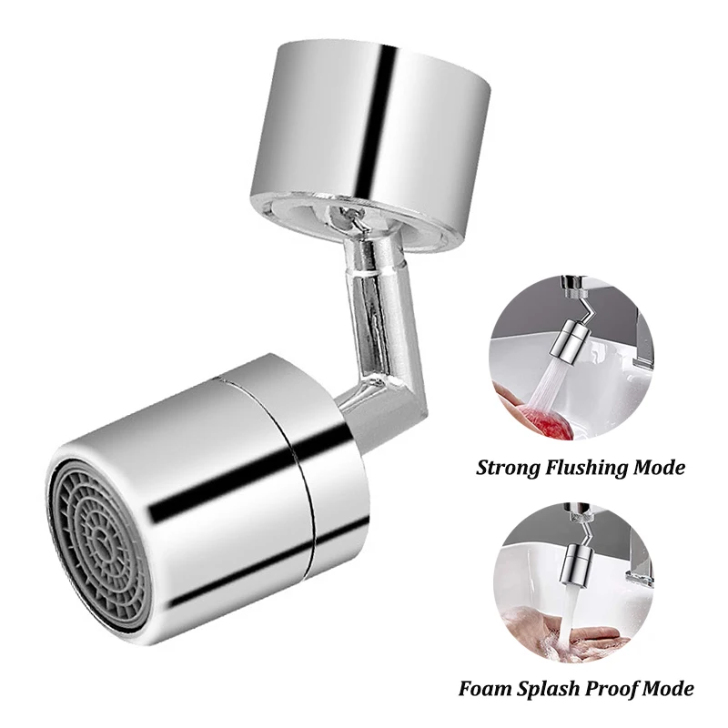 

Bathroom Water-Tap Anti-splash Sprayer Head Wash Aerator Filter Water Saving Tap for Kitchen 720°Rotatable Universal Faucet
