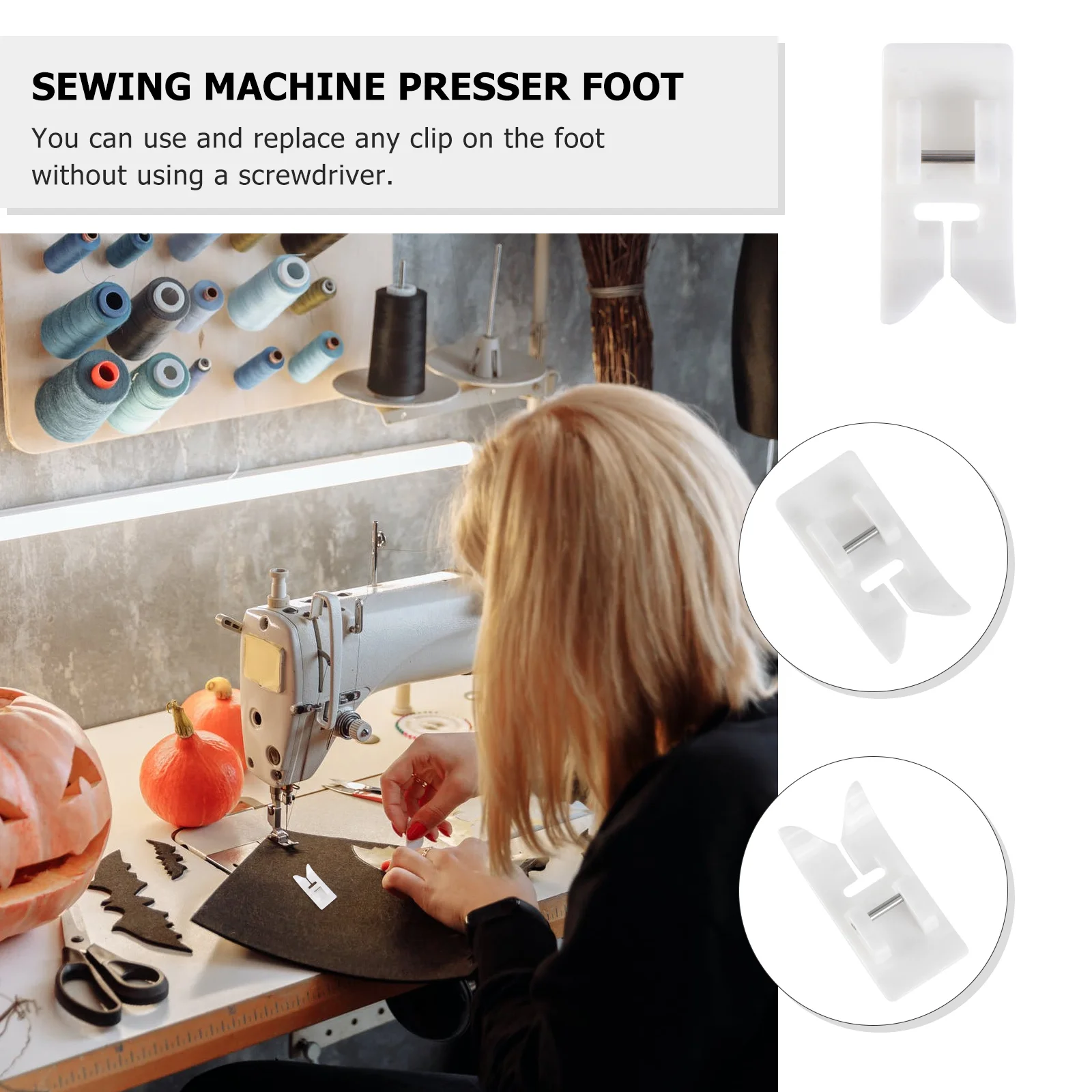 Завинчивающаяся прогулочная лапка для швейной машины с направляющей одеяла