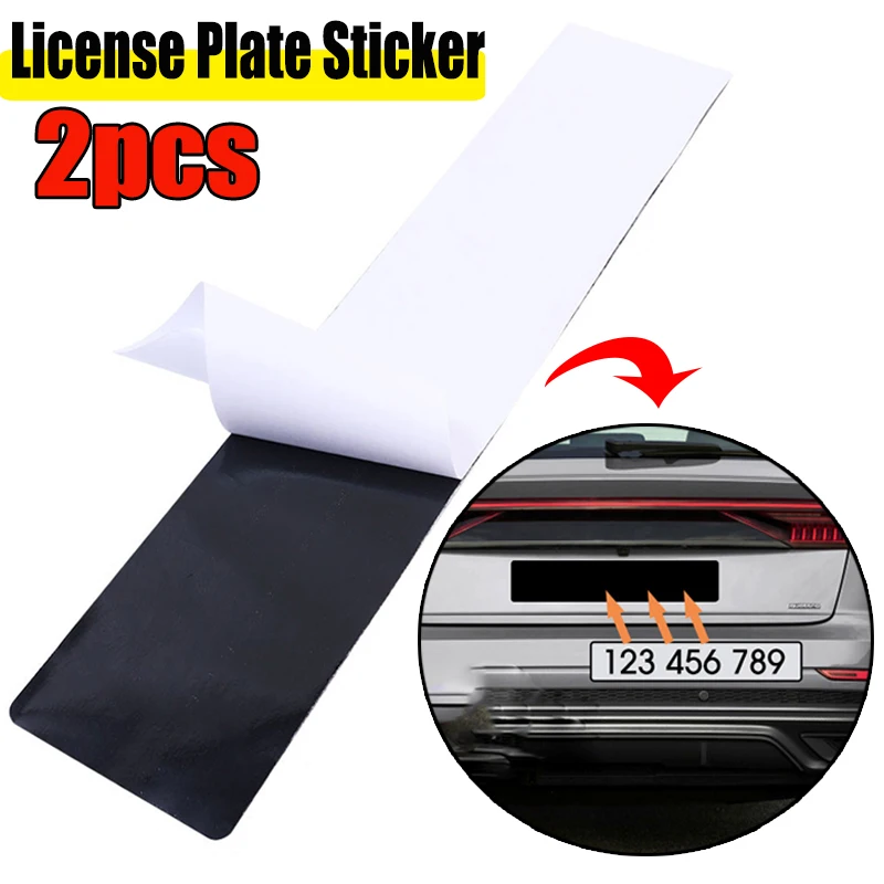 

2pcs Car License Plate Fixed Sticker License Plate Frame Windproof and Waterproof License Plate Strong Sticky Sticker Auto Parts