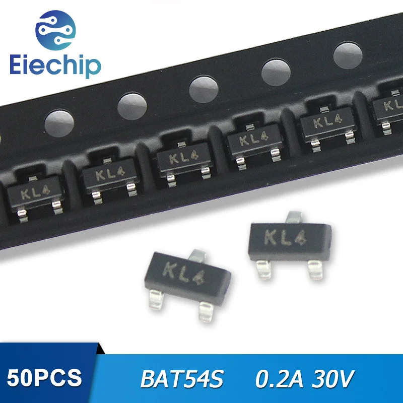 

50pcs/lot BAT54S SOT-23 KL4 SOT23 0.2A 30V Transistors