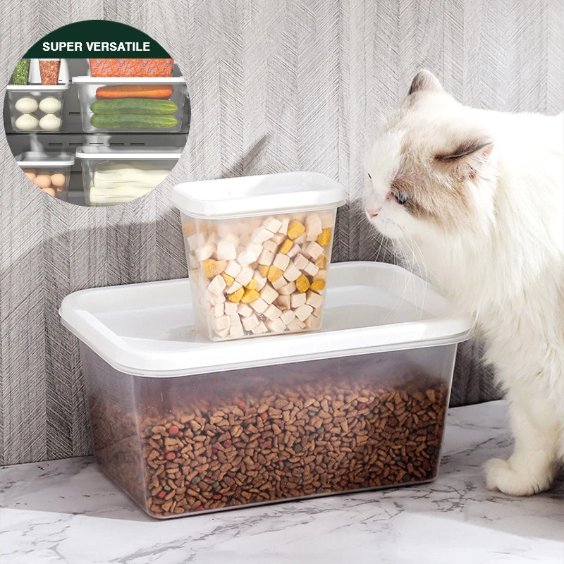 

Ведро для хранения корма для кошек и собак, герметичный контейнер для питомцев, ведро для корма для кошек, вместительные влагостойкие аксес...