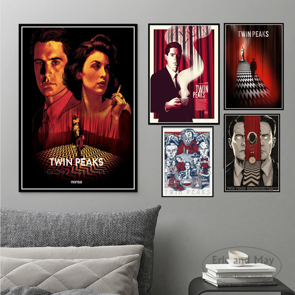 

Hot Twin Peaks Movie Tv Shows Posters And Prints Canvas Painting Wall Art Picture Nordic Decoration Home Decor Obrazy