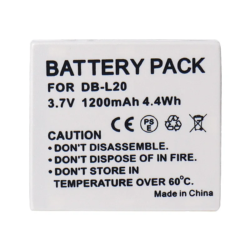 Фото Аккумулятор DB-L20 DBL20 для Sanyo Xacti DMX-C1 C4 C5 C6 CA6 CA65 CA8 CA9 CG5 CG6 CG9 DSC-C4 C5 E6 J4 VPC-C1 C4 C40 Аккумуляторы №5