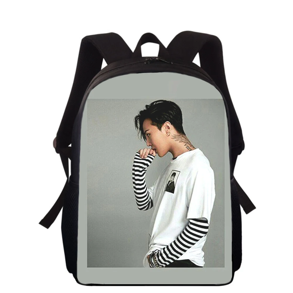 G DRAGON BIGBANG 15” 3D Print Kids Backpack Primary School Bags for Boys Girls Back Pack Students School Book Bags