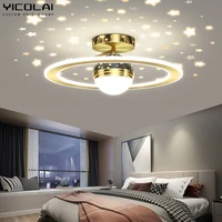 LED Chandelier Lights For Living Dining Room Bedroom Study Indoor Lighting Fixture Luminaire  Black Gold Color Remote Control