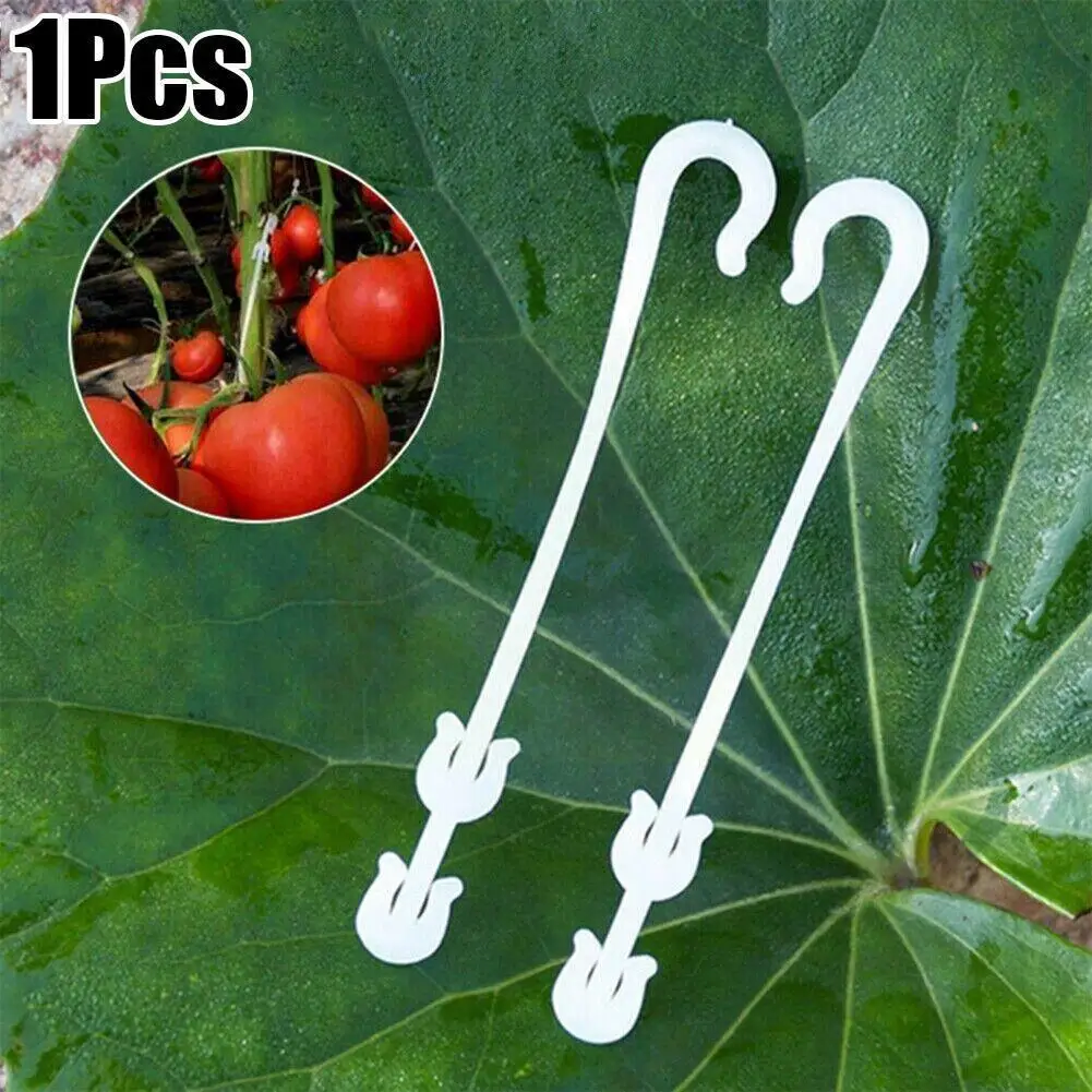 

J Shaped Fruit Cherry Tomato Ear Hook Garden Vegetable Vines Hook Trellis Fastener Clips Support Fixed Plant Grape Buckle O6Z2