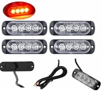 4pcs universal led lights 12v 24v 4 led side light warning lights for car truck jeep off road vehicle