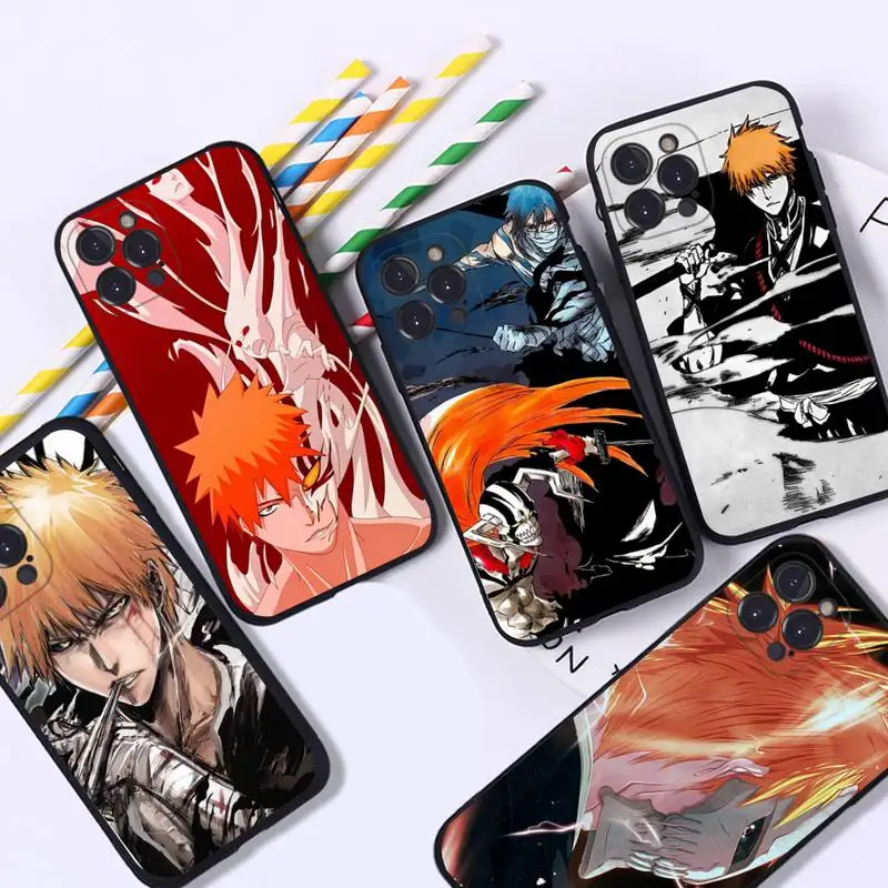 

Anime Kurosaki Ichigo Phone Case For iPhone 8 7 6 6S Plus X SE 2020 XR XS 14 11 12 13 Mini Pro Max Mobile Case