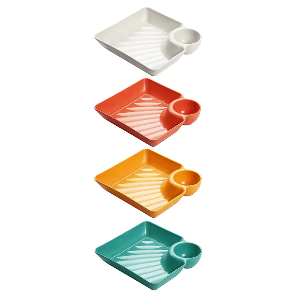 

Plate Sushi Plates Serving Dumpling Saucedishfood Set Japanese Dishes Snack Holder Dessert Dinner Tray Chips Ceramic Bowl