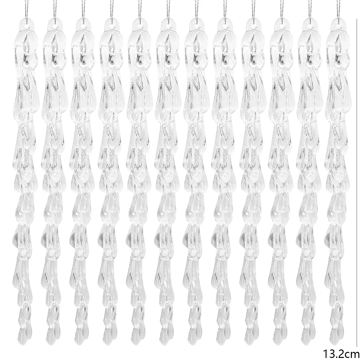 

Прозрачные акриловые сосульки для ёлки, набор из 12 штук