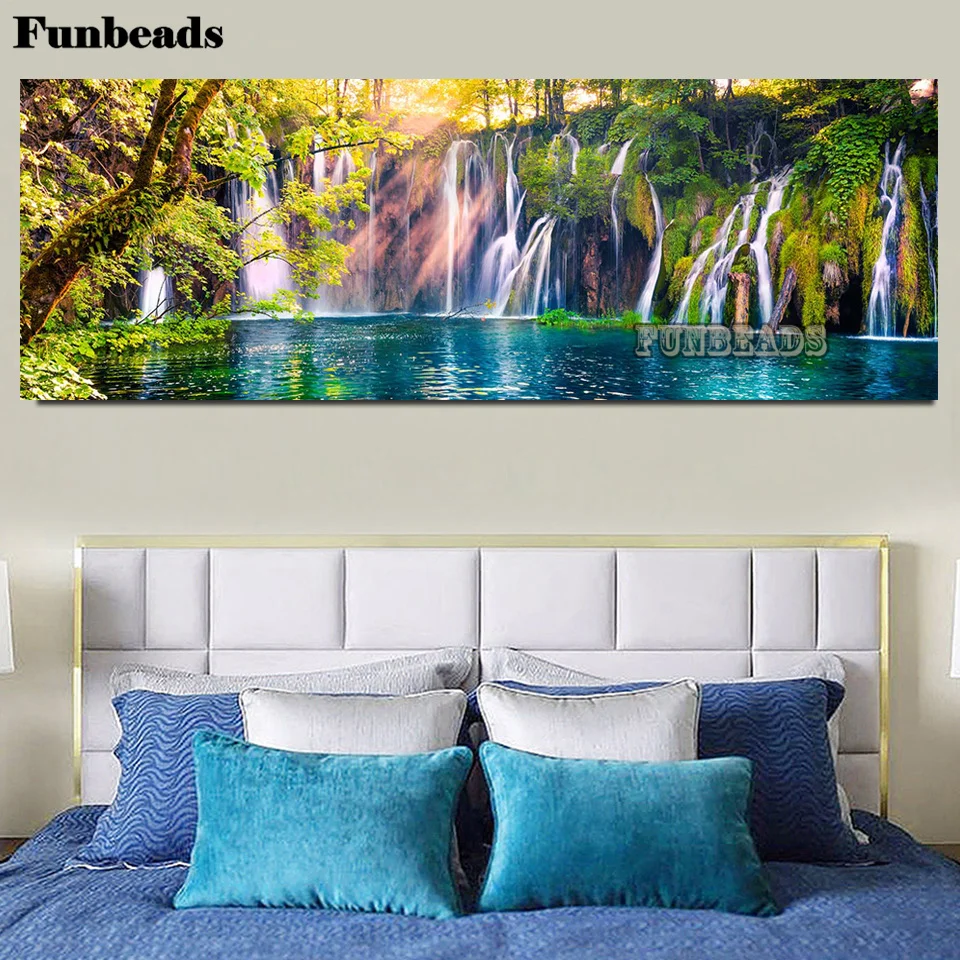 Искусство ремесла шитье алмазная живопись горный лес искусство квадратная