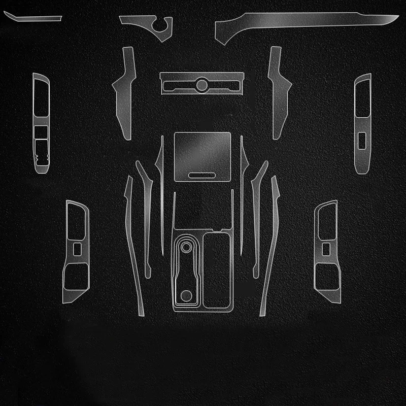 

Прозрачная пленка из ТПУ для Ford F-150 F150 Explorer Mustang наклейки на внутреннюю панель автомобиля, центральное управление дверью, Воздушная панель