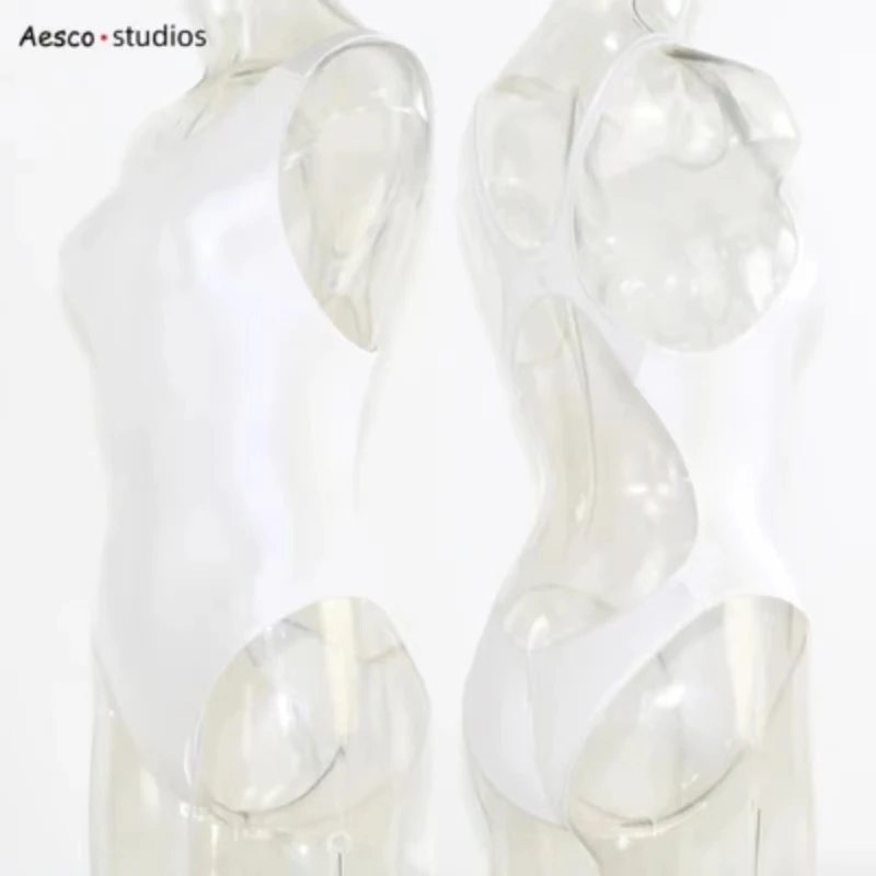 Женский слитный купальник с высокой посадкой цвета в ассортименте