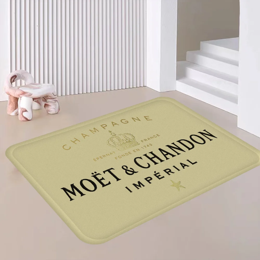 Champagne M-Moet &ampChandon Door Mat Kids Room Bedroom Decoration Balcony Anti-Slip Doormat Living Area Rug