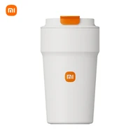 original xiaomi stainless steel coffee thermos mug 500ml double leak proof non slip travel thermal cup water bottle