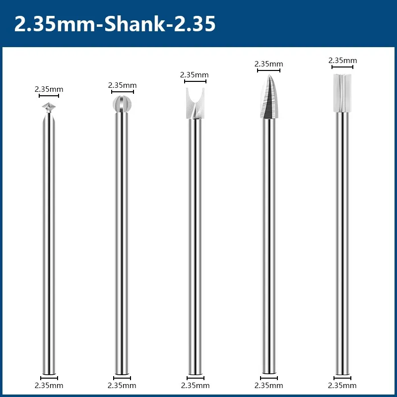 

Сверло XCAN для гравировки по дереву с хвостовиком 2,35/3,0/6,0 мм, 5 шт.