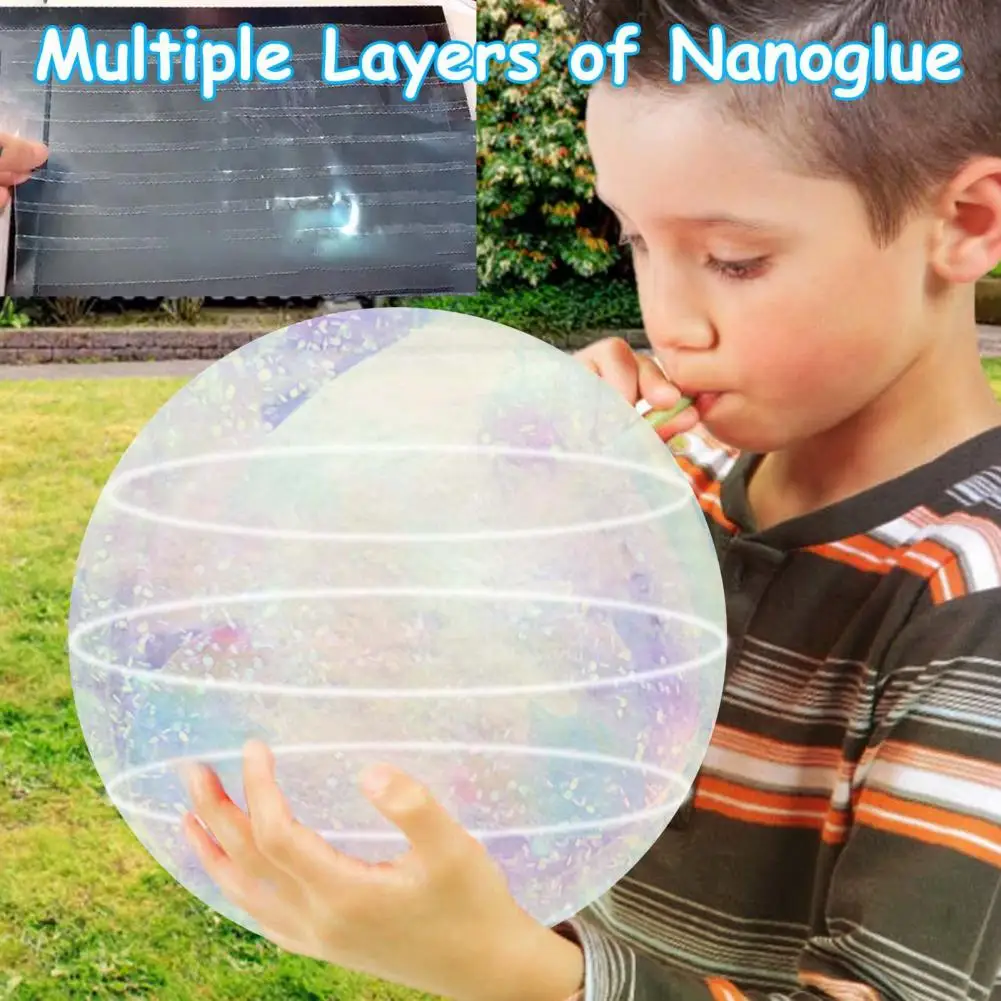 

100 cm Nano Tape Bubble Toy With Golden Powder Double-sided Adhesive Transparent DIY Hollow Ball Craft Making Toy Kit Children