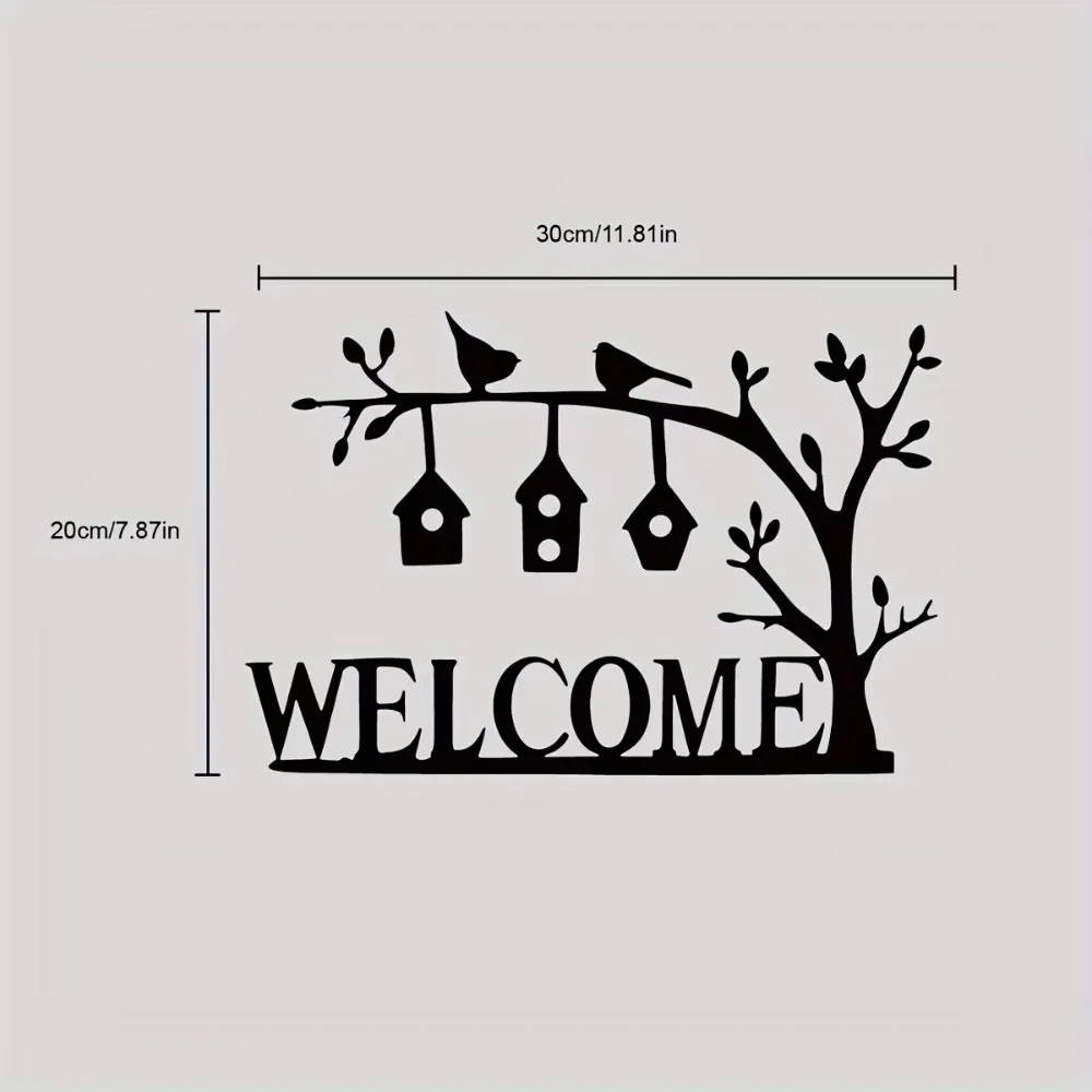 1 Шт. Металлический Знак Приветствия Уличный Настенный Декор Металлическая