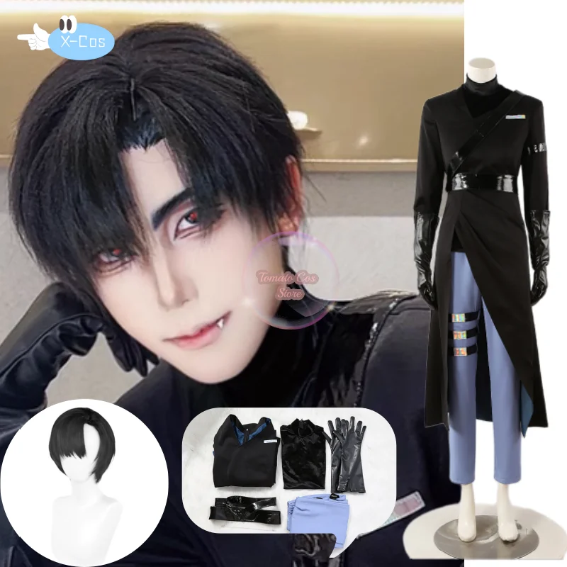 Anime Alien Stage Roleplay Ivan Cosplay Costume Halloween Christmas New Year Party Wig Cloak Cape Shirt Pants Cos
