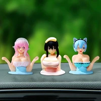 6 5cm sexy anime shaking boobs console dashboard interior accessory adult figure model doll toys car ornament