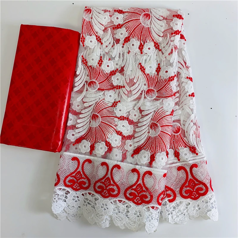 

2.5 y cotton fabric +2.5 y Bazin Riche Brode Embroidery African High Quality 100% cotton fabrics voile lace Dubai style 10L
