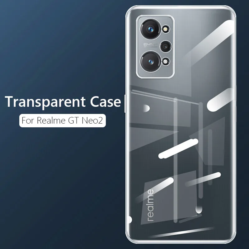 for realme gt neo 2 case simple slim soft tpu transaprent clear phone case on for realme gt2 pro neo2 cover free global shipping