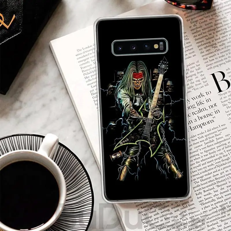 Skeleton Rock Band Cover For Samsung Galaxy S23 S22 Ultra S21 Plus S20 FE S10 Lite Phone Case S10E S9 S8 + S7 Edge Print Coque images - 6
