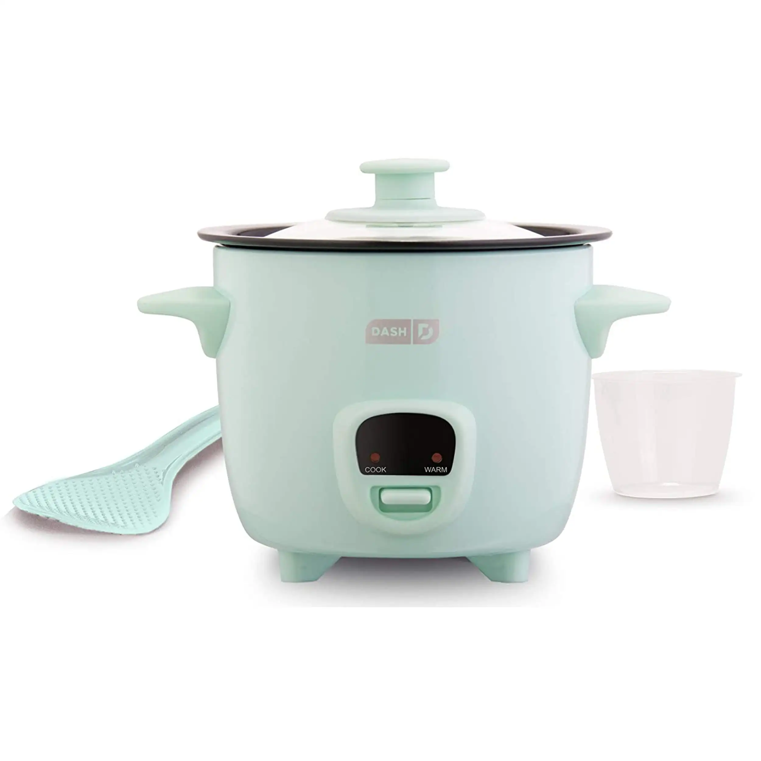 

Fast Ship Mini 16 Ounce Rice Cooker in Aqua with Keep Warm Setting