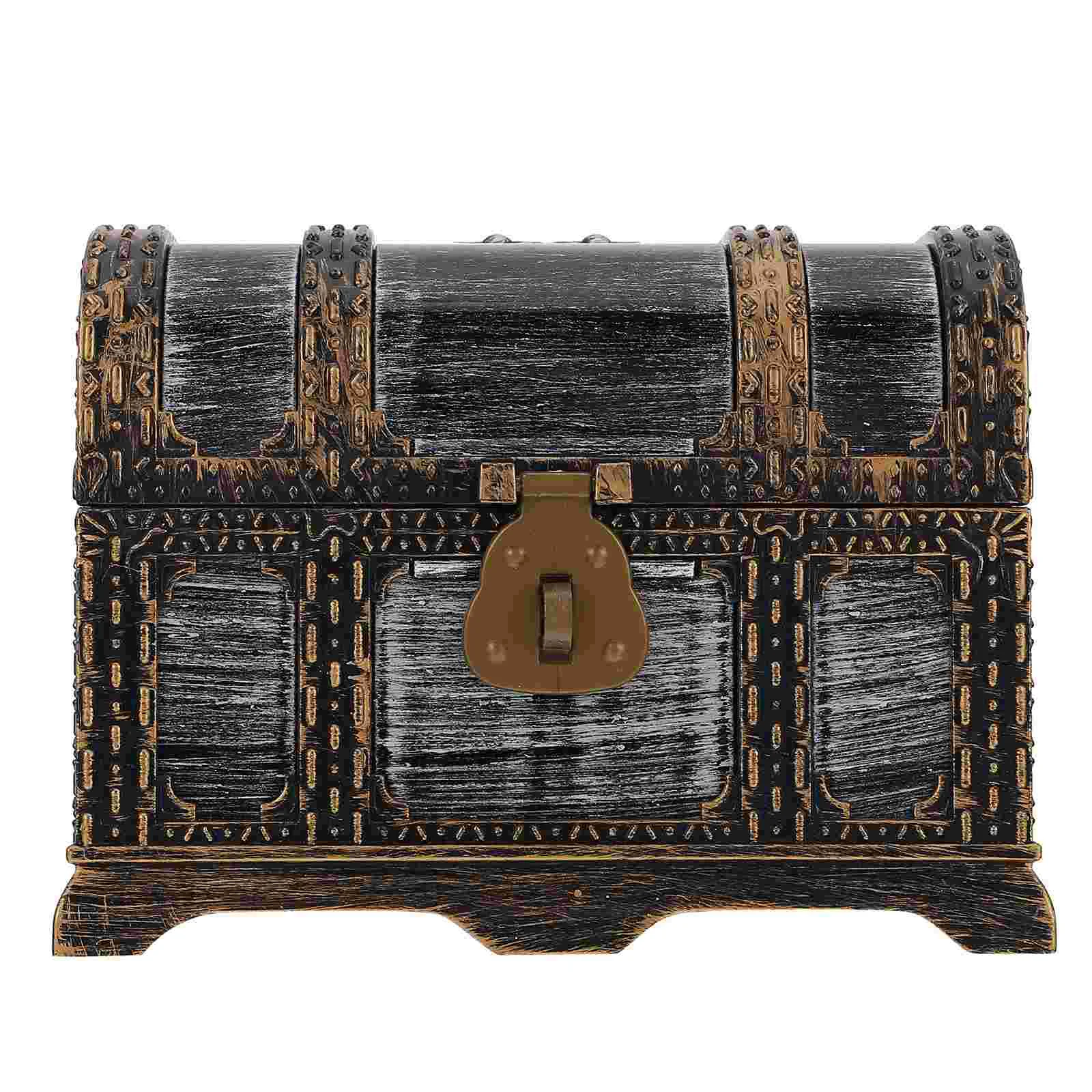 

Pirate Treasure Box Toy Kids Storage Photo Props Plastic Keepsake Jewelry