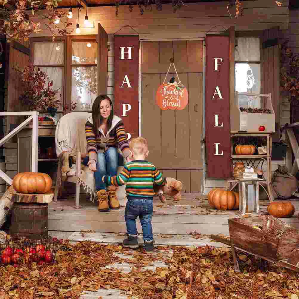 

1pc Thanksgiving Day Door Hanging Lovely Delicate Fashion Chic Pumpkin Hanger Door Hanging Board for Party Door Decor