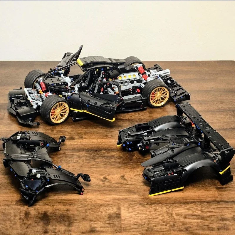 Фото Новый MOC Zonda R Most Wanted Track Edition Racing Supercar Racers Транспортные средства Строительные блоки Кирпичи Игрушки Дети Мальчики Подарки на день рождения №5