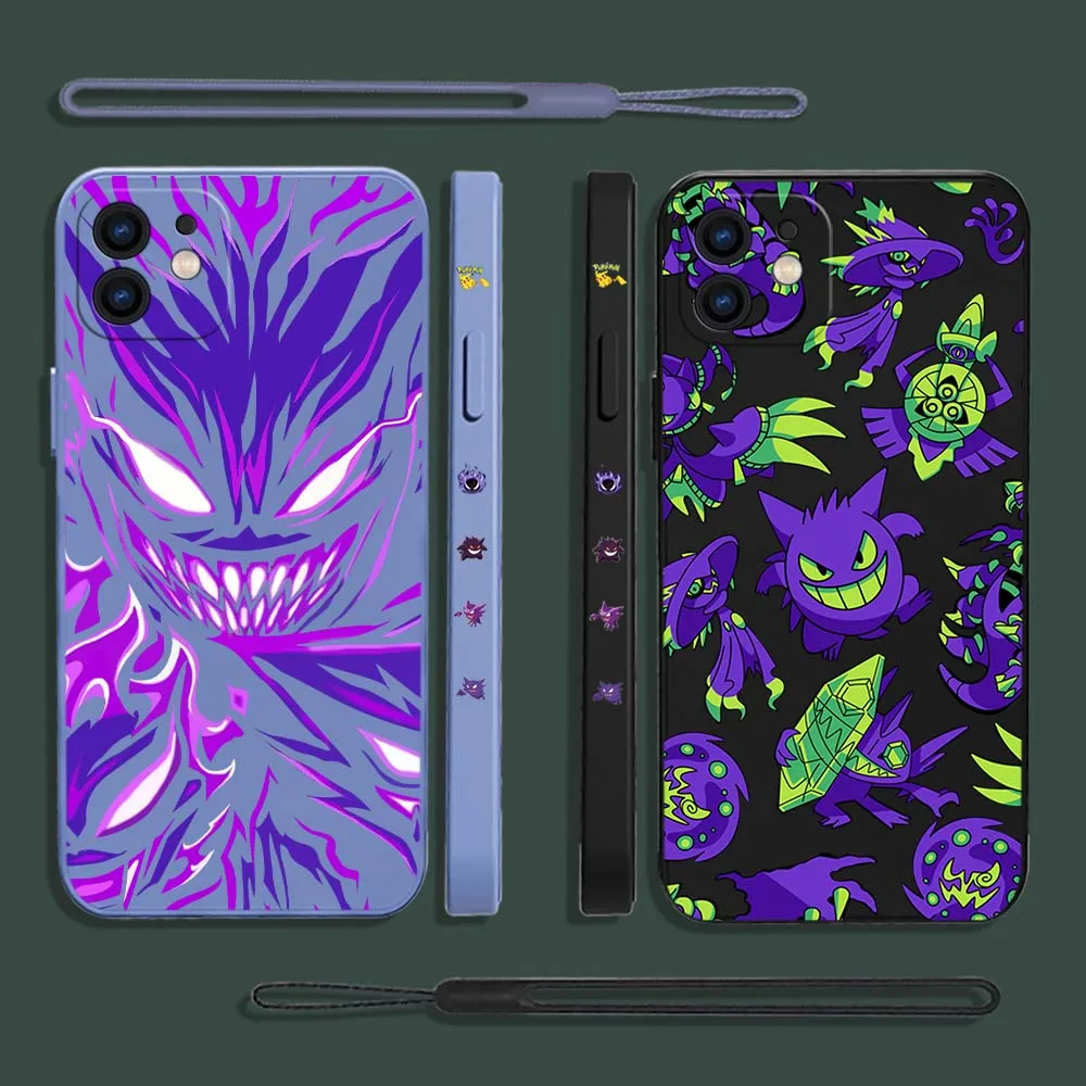 

Pokémons Gengers Phone Case For Samsung A53 A50 A12 A52 A52S A51 A72 A71 A73 A81 A91 A32 A22 A20 A30 A21S 4G 5G with Hand Strap