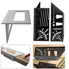 Шаблон для разметки ласточкин хвост, черный алюминийпластик, вертикальная Калибровка угла, практическое руководство, инструмент для деревообработки