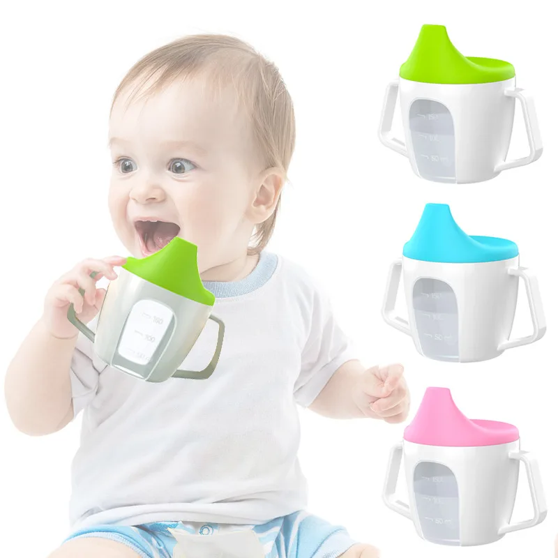 

1PCS Baby Learning Drinking Cup Cute Water Bottle with Double Handle BPA Free Leakproof Infants Water Cups Bottle Duckbill Cup