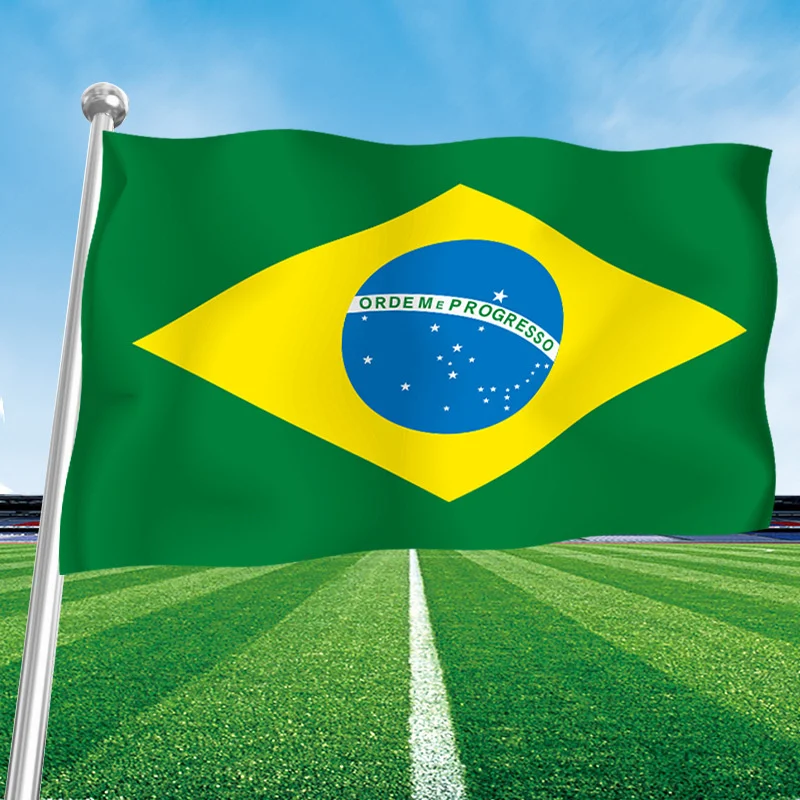 

90x150 см Бразильский национальный флаг, бразильский подвесной баннер из полиэстера, страны мира, полиэфир, украшение для дома, садовый парад д...