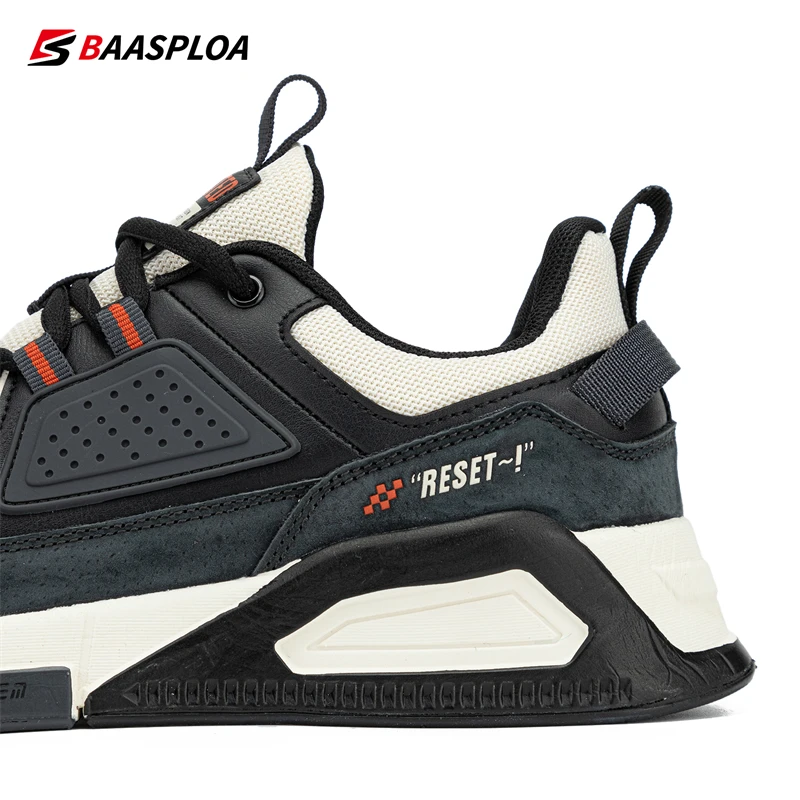Baasploa Мужские кроссовки Новые модные дизайнерские кожаные легкие уличные