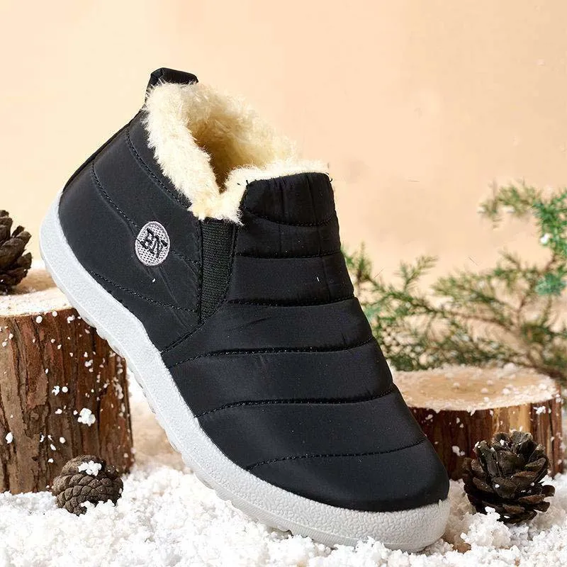 

Женские зимние ботинки, плюшевые ботинки, унисекс, без застежки, на платформе, женская обувь, женские водонепроницаемые ботильоны, зимняя обувь Botas Mujer