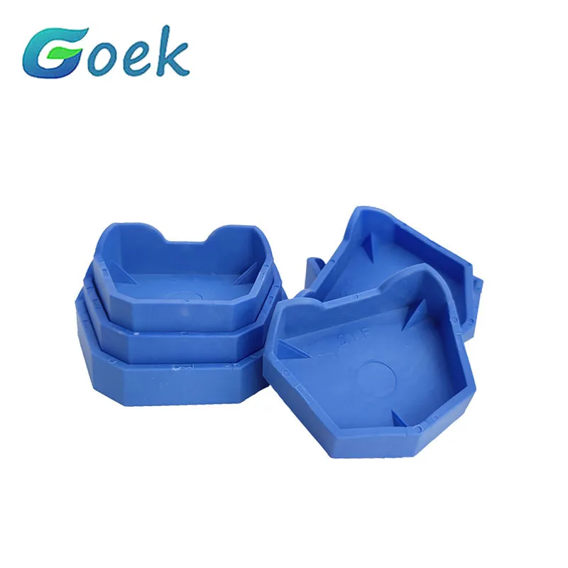 

6Pcs/set Dental Mold Plaster Base Denture Tray Dental Silicone Plaster Model Rubber Base Mould Former Base Dental Lab Base Kit