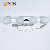 8w led makeup mirror light four bulbs mirror light fill light hand paste stepless dimming usb style dressing table mirror lamp