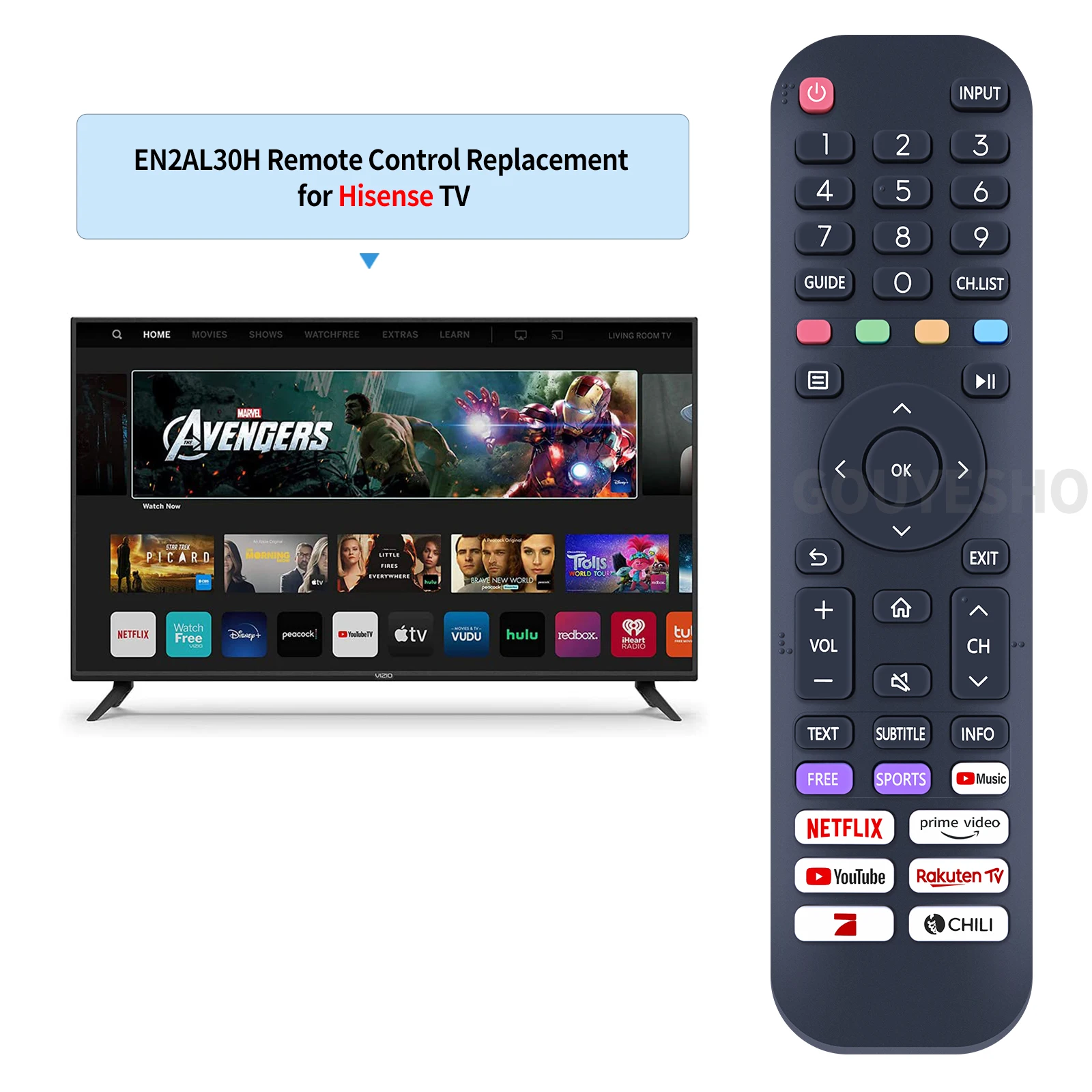 Новый пульт дистанционного управления EN2AL30H для Hisense HD DLED Smart TV 40A4BG 32A4FG 40A4FG 40A4EG 32A4EG