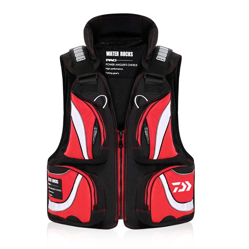 

Спортивный спасательный жилет с несколькими карманами, водонепроницаемый, для рыбалки, плавучести, дрифтинга, съемные, безопасность, рыбал...